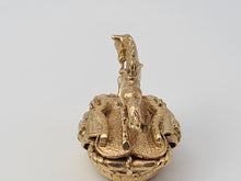 Load image into Gallery viewer, 6005 Vintage (1967)  9ct Gold Red Onyx Horse Pendant/Fob – 16 grams- 58 years old
