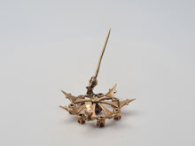 Load image into Gallery viewer, Vintage/Antique: 9ct Gold Brooch Amethysts Seed Pearls beautiful symmetry
