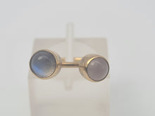 Load image into Gallery viewer, 4676: Antique: 9ct Gold Arts &amp; Crafts Moonstones Ring- rare find
